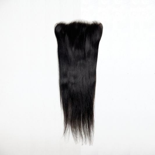 Black hair extension on a white background